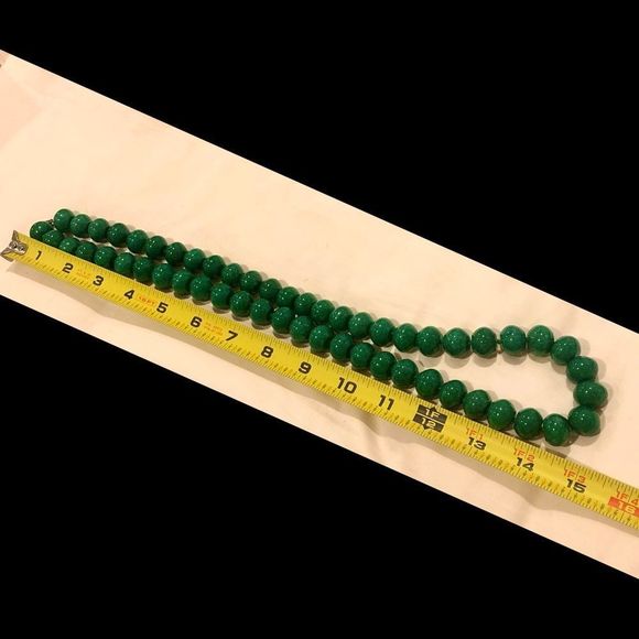 Vintage Sterling Silver Aventurine Natural Stone Necklace - Picture 3 of 13